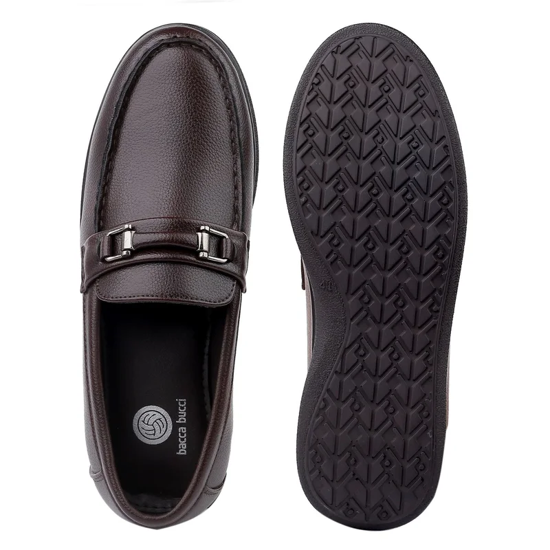 Bacca Bucci Maroon LISBON Dress Loafer Moccasins Driving Shoes for Men | Best Price UAE